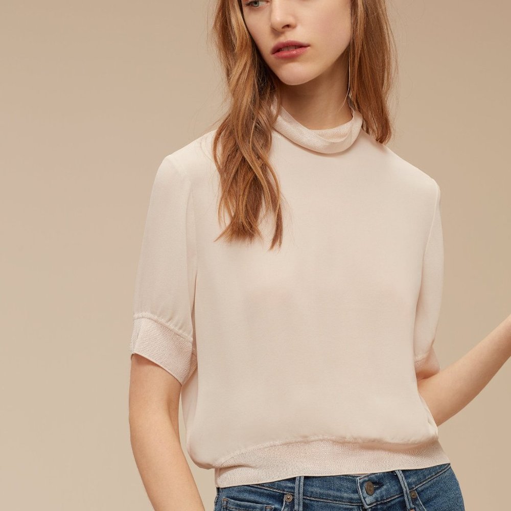 Aritzia Wilfred Apollini Blouse in black